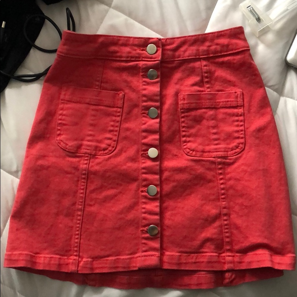 Mini denim skirt